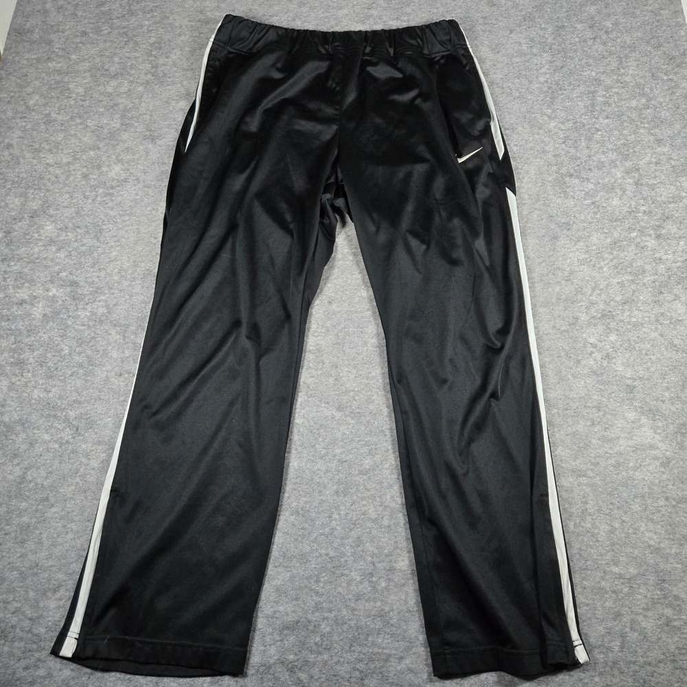 Nike Mens Black White Stripe Athletic Track Pants XXL